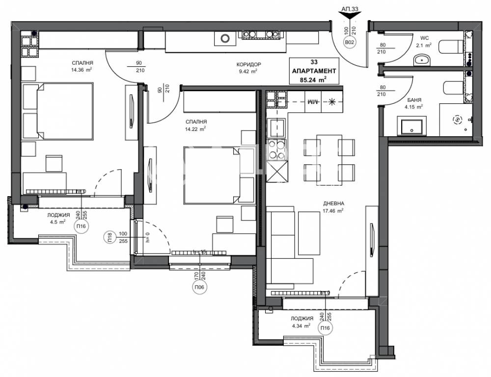 Продава 3-СТАЕН, гр. София, Обеля 2, снимка 4 - Апартаменти - 54408592