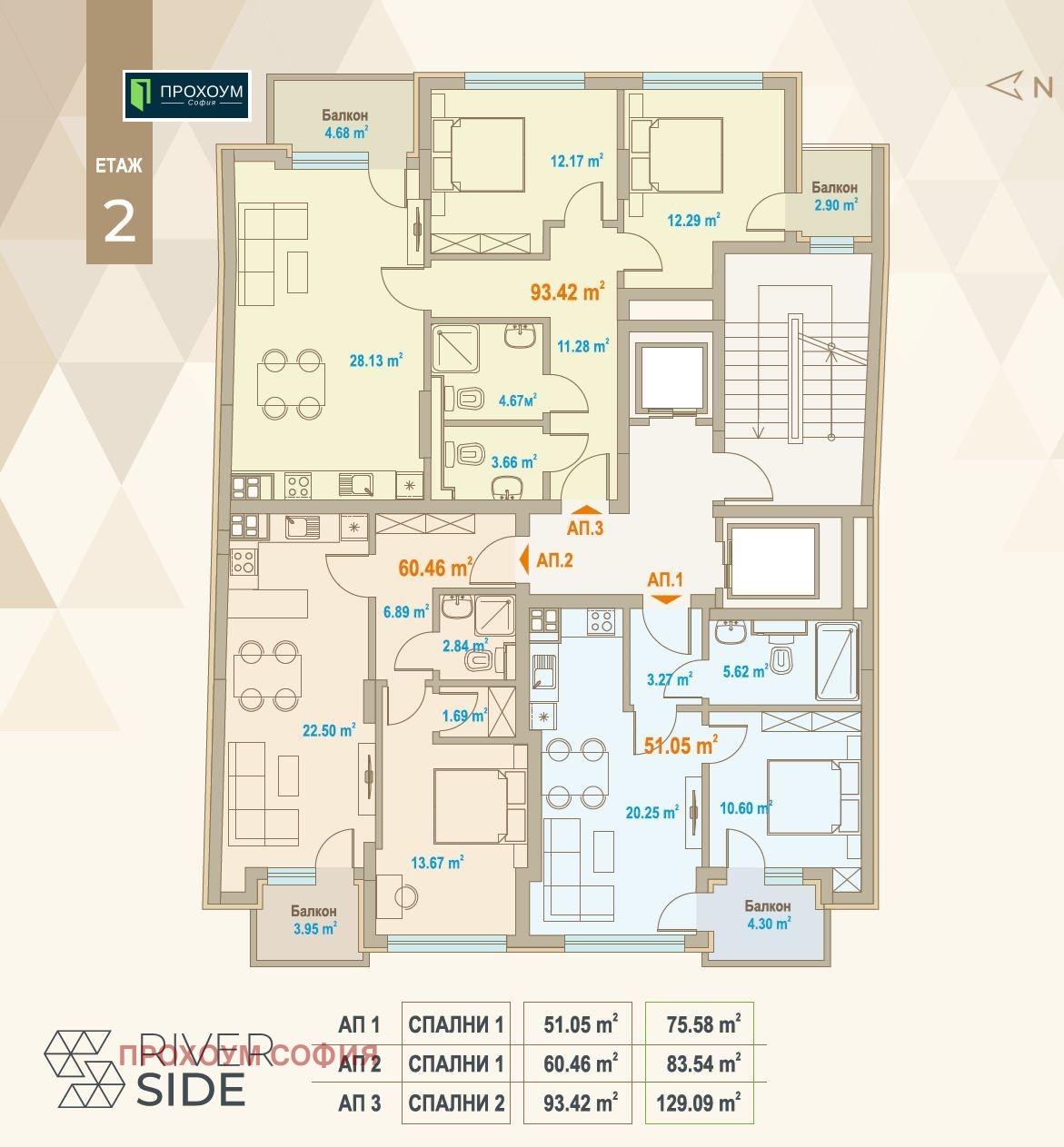 Продава 3-СТАЕН, гр. София, Зона Б-5, снимка 4 - Апартаменти - 55171052
