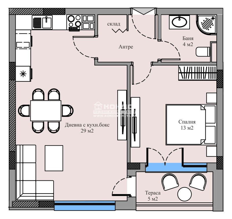Til salg  1 soveværelse Plovdiv , Zapaden , 72 kvm | 95307498