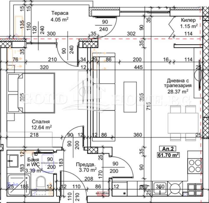 Na prodej  1 ložnice Plovdiv , Trakija , 69 m2 | 48674002 - obraz [3]