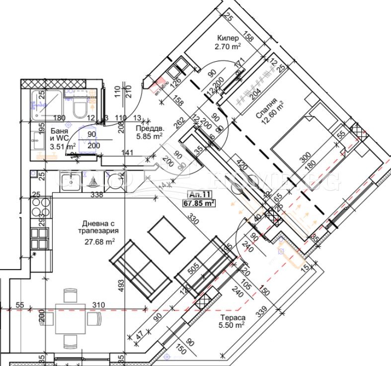 Na prodej  1 ložnice Plovdiv , Trakija , 69 m2 | 48674002 - obraz [4]