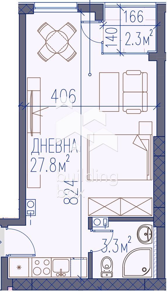 Til salg  Studie Plovdiv , Hristo Smirnenski , 50 kvm | 48775391 - billede [11]