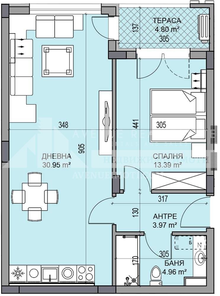 Eladó  1 hálószoba Plovdiv , Gagarin , 79 négyzetméter | 68862916 - kép [2]