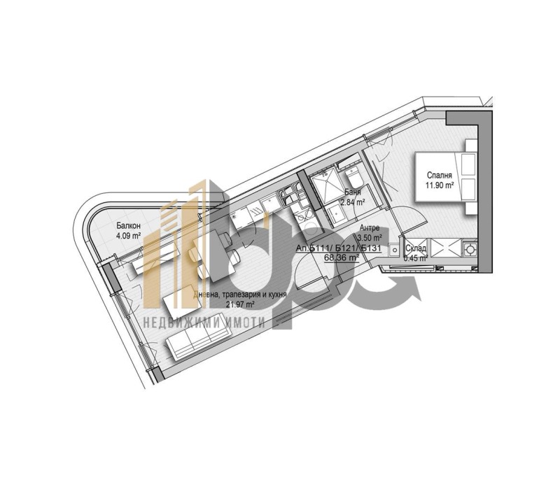 Продава 2-СТАЕН, гр. София, Кръстова вада, снимка 2 - Апартаменти - 53073707