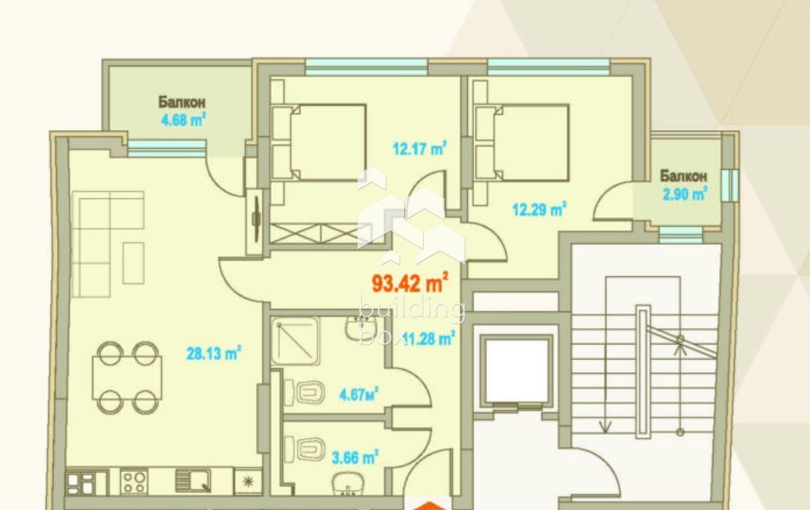 Продава 3-СТАЕН, гр. София, Зона Б-5-3, снимка 2 - Апартаменти - 54329021