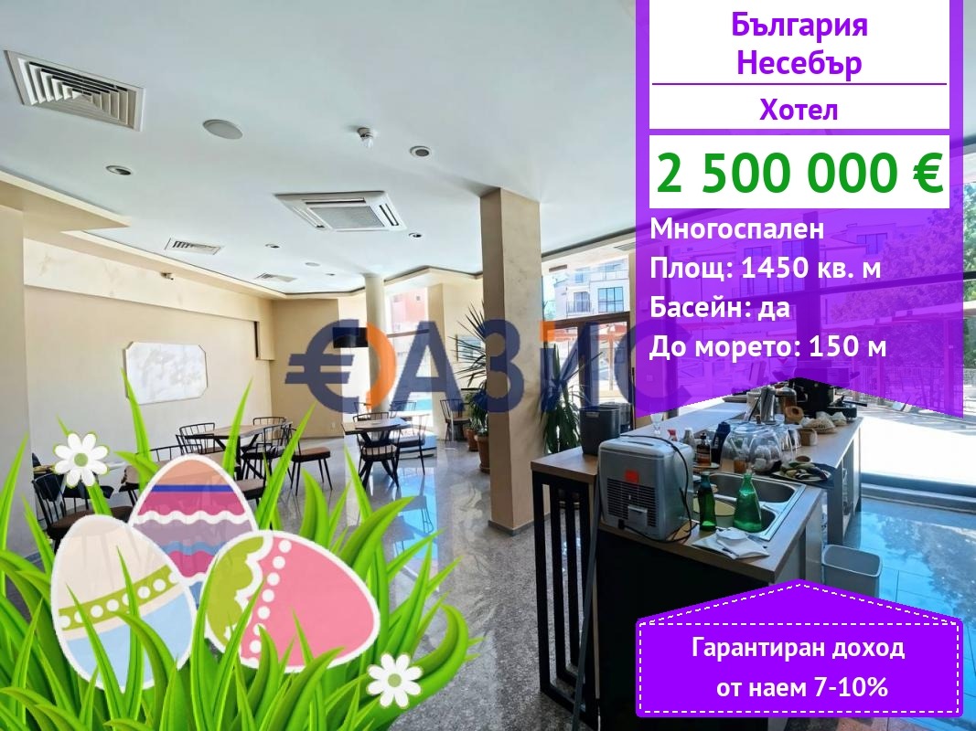 Продава ХОТЕЛ, гр. Несебър, област Бургас