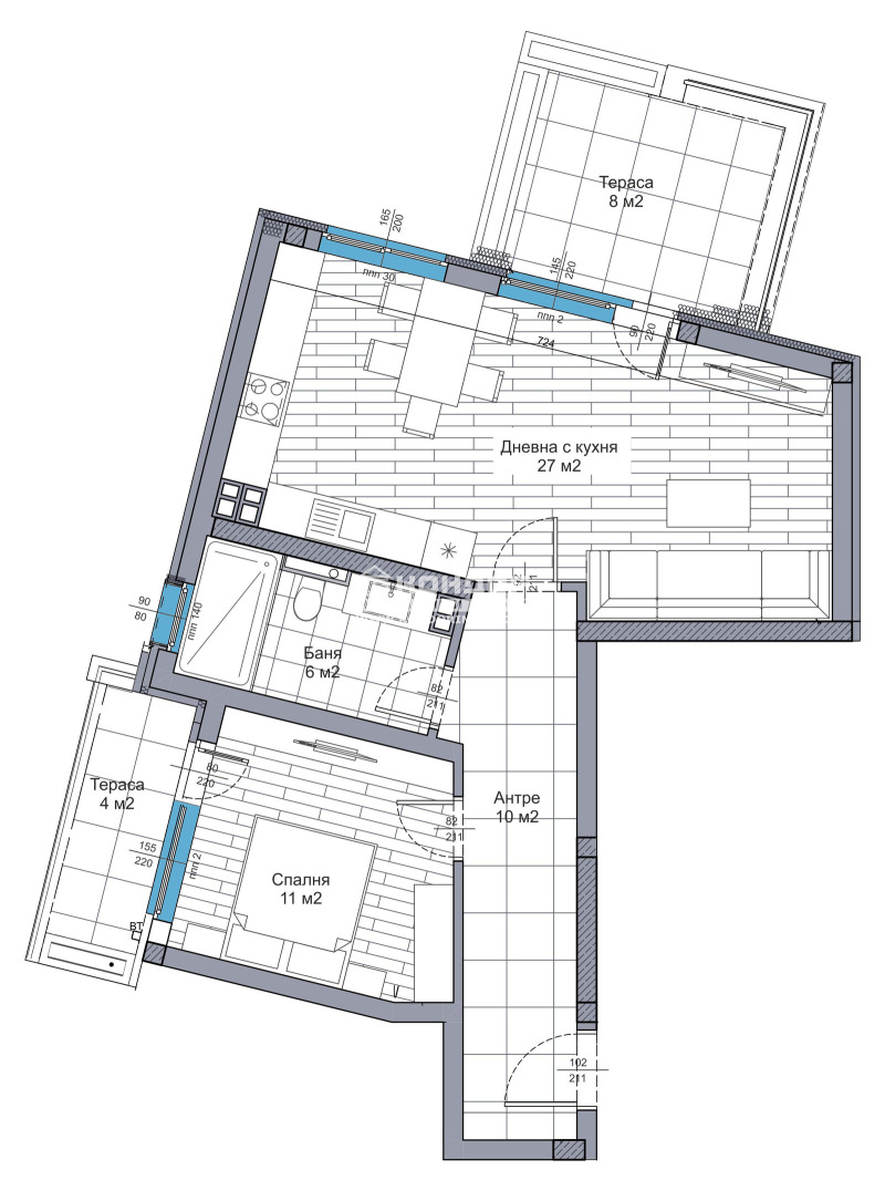 Продава  2-стаен град Пловдив , Христо Смирненски , 87 кв.м | 82269470 - изображение [2]