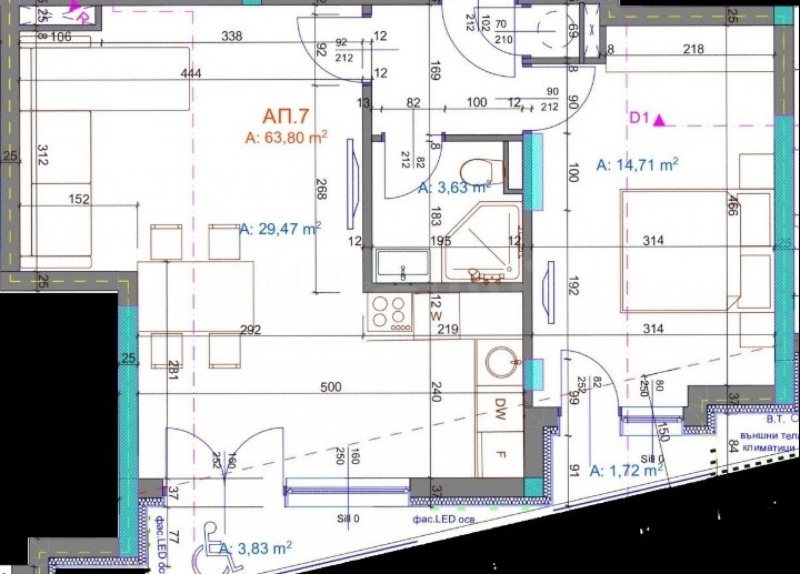 Продава 2-СТАЕН, гр. Бургас, Братя Миладинови, снимка 2 - Апартаменти - 53119916