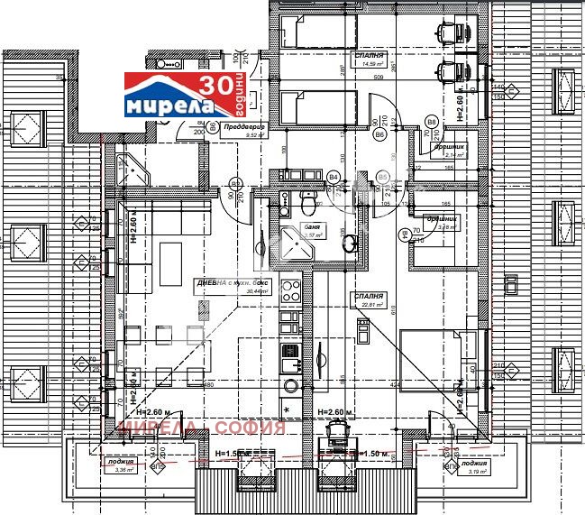 Продава 3-СТАЕН, гр. София, Лозенец, снимка 2 - Aпартаменти - 47747057