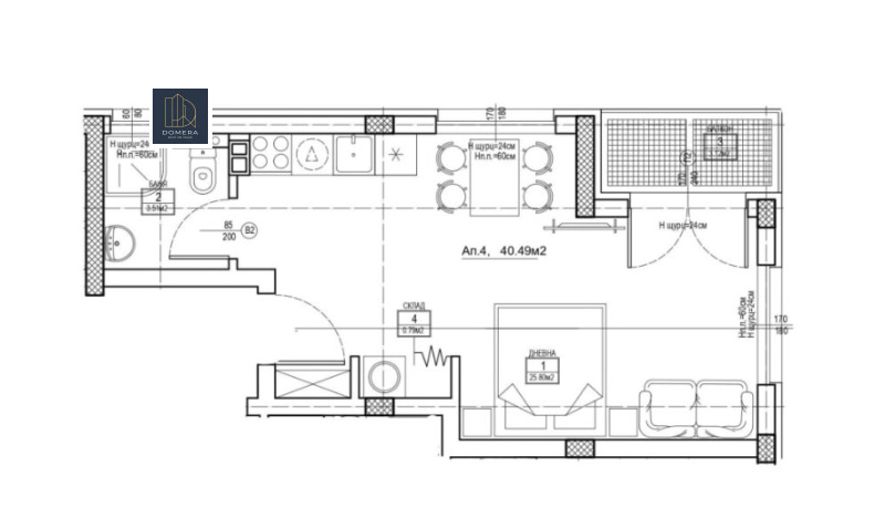 Продава 1-СТАЕН, гр. София, Орландовци, снимка 3 - Апартаменти - 53542113