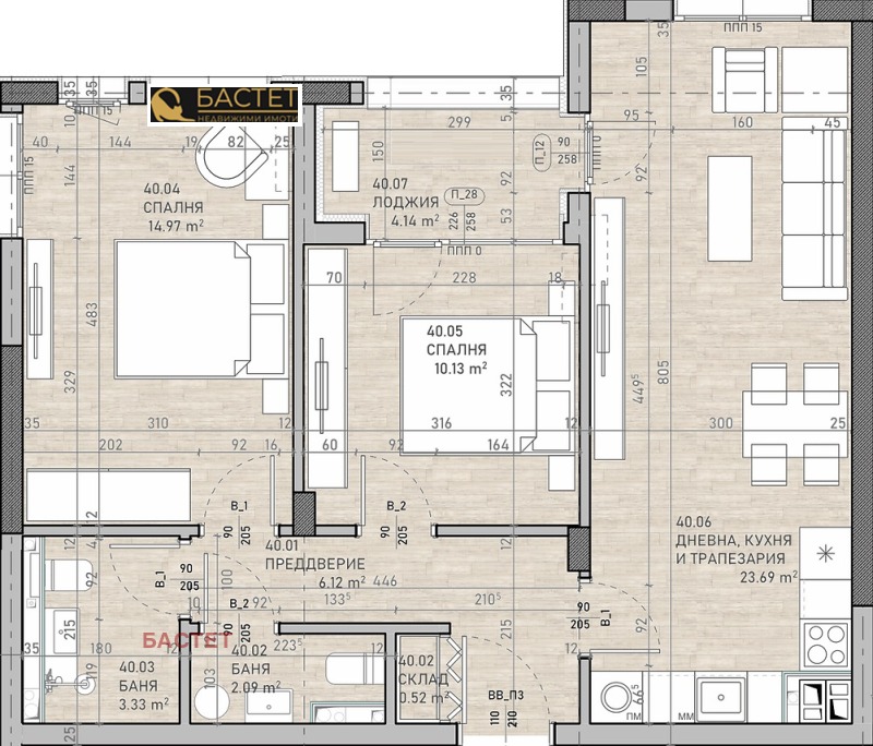 Zu verkaufen  2 Schlafzimmer Sofia , Suhata reka , 97 qm | 88708754 - Bild [2]