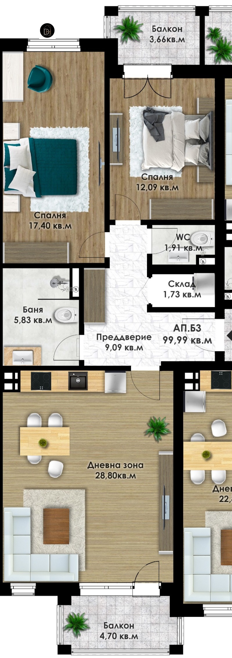 Продава 3-СТАЕН, гр. Пловдив, Остромила, снимка 1 - Aпартаменти - 49220938