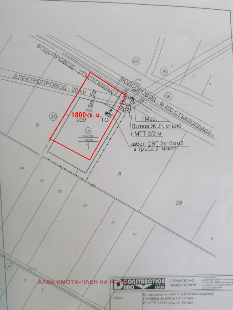 For Sale  Plot Stara Zagora , Zagorka , 1800 sq.m | 93813580