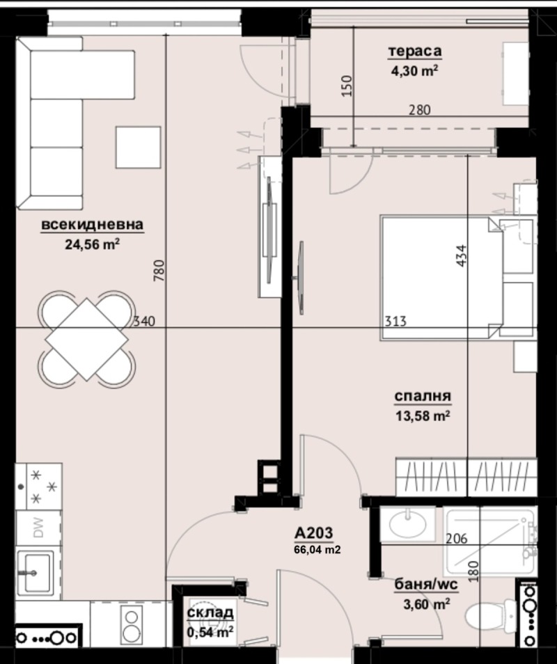 En venta  1 dormitorio Burgas , Izgrev , 66 metros cuadrados | 66341773 - imagen [5]