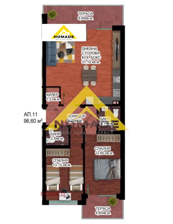 Продава 3-СТАЕН, гр. Пловдив, Отдих и култура, снимка 5 - Апартаменти - 54267405