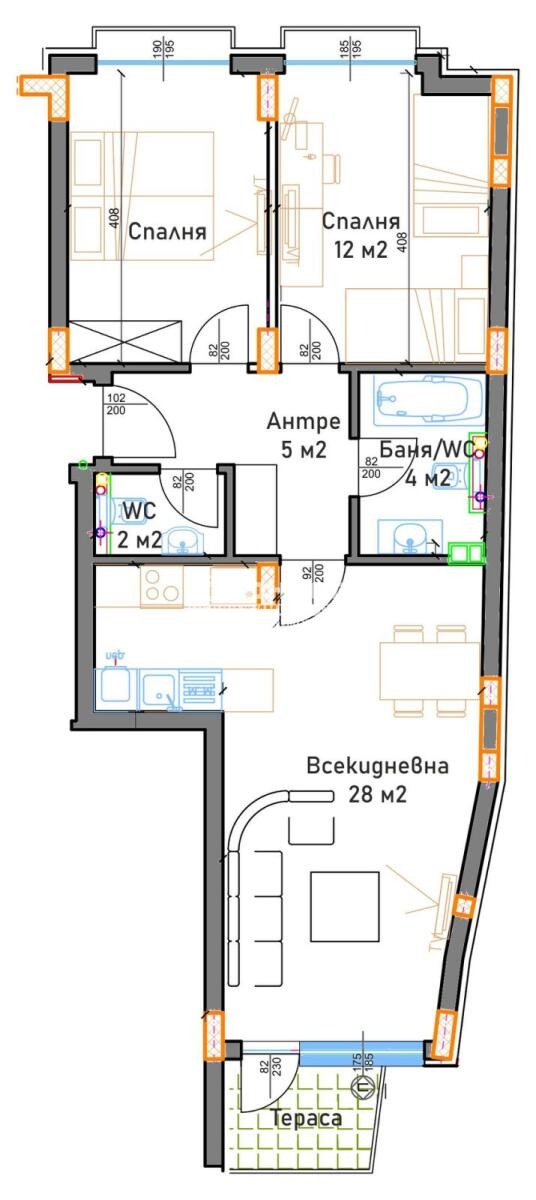 Продава 3-СТАЕН, гр. Пловдив, Кючук Париж, снимка 5 - Апартаменти - 56205866