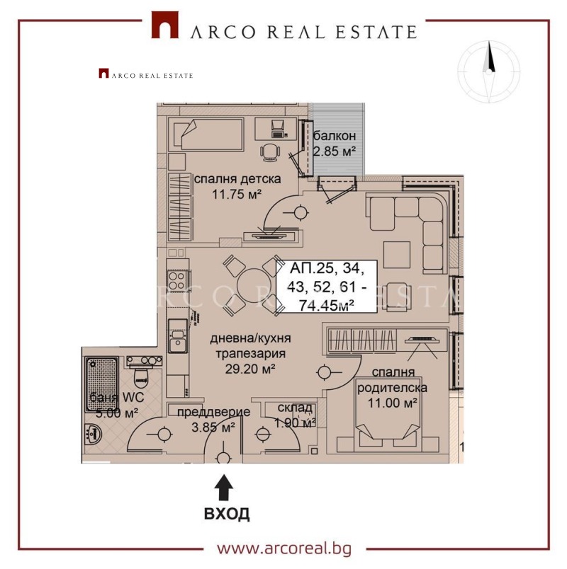 Продава 3-СТАЕН, гр. София, Сухата река