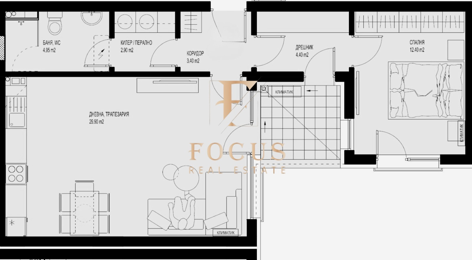 Продава 2-СТАЕН, гр. Пловдив, Христо Смирненски, снимка 2 - Апартаменти - 53961196