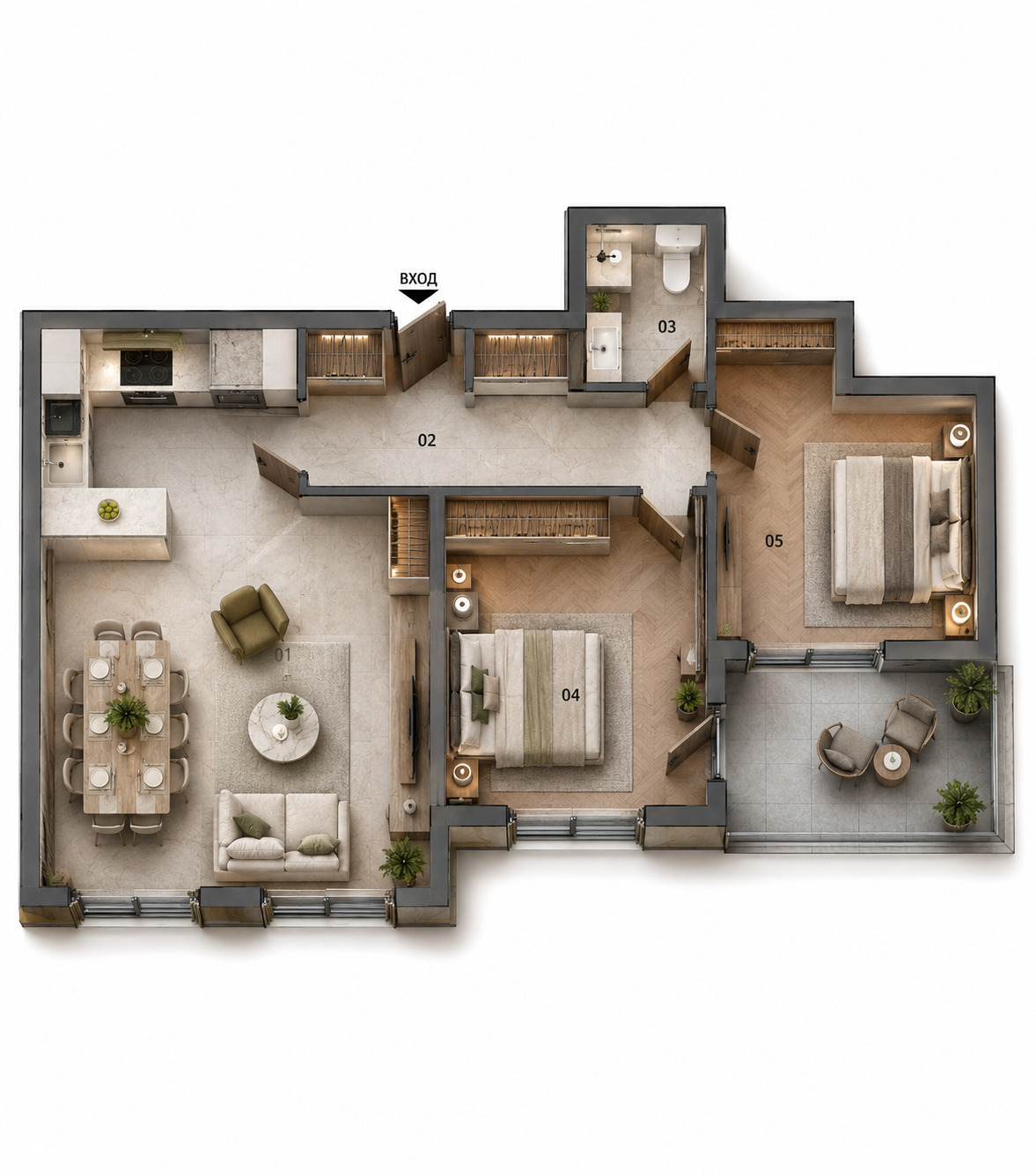 Продава 3-СТАЕН, гр. Бургас, Славейков, снимка 2 - Апартаменти - 56097480