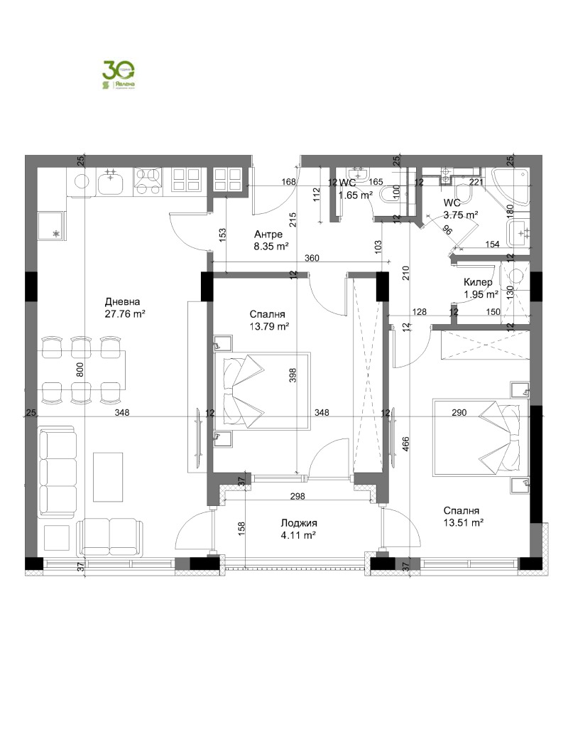 Продава 3-СТАЕН в град Варна, Аспарухово - 98 кв.м / 123 500 € » 241 545.01 лв., ЯВЛЕНА - ОФИС ВАРНА