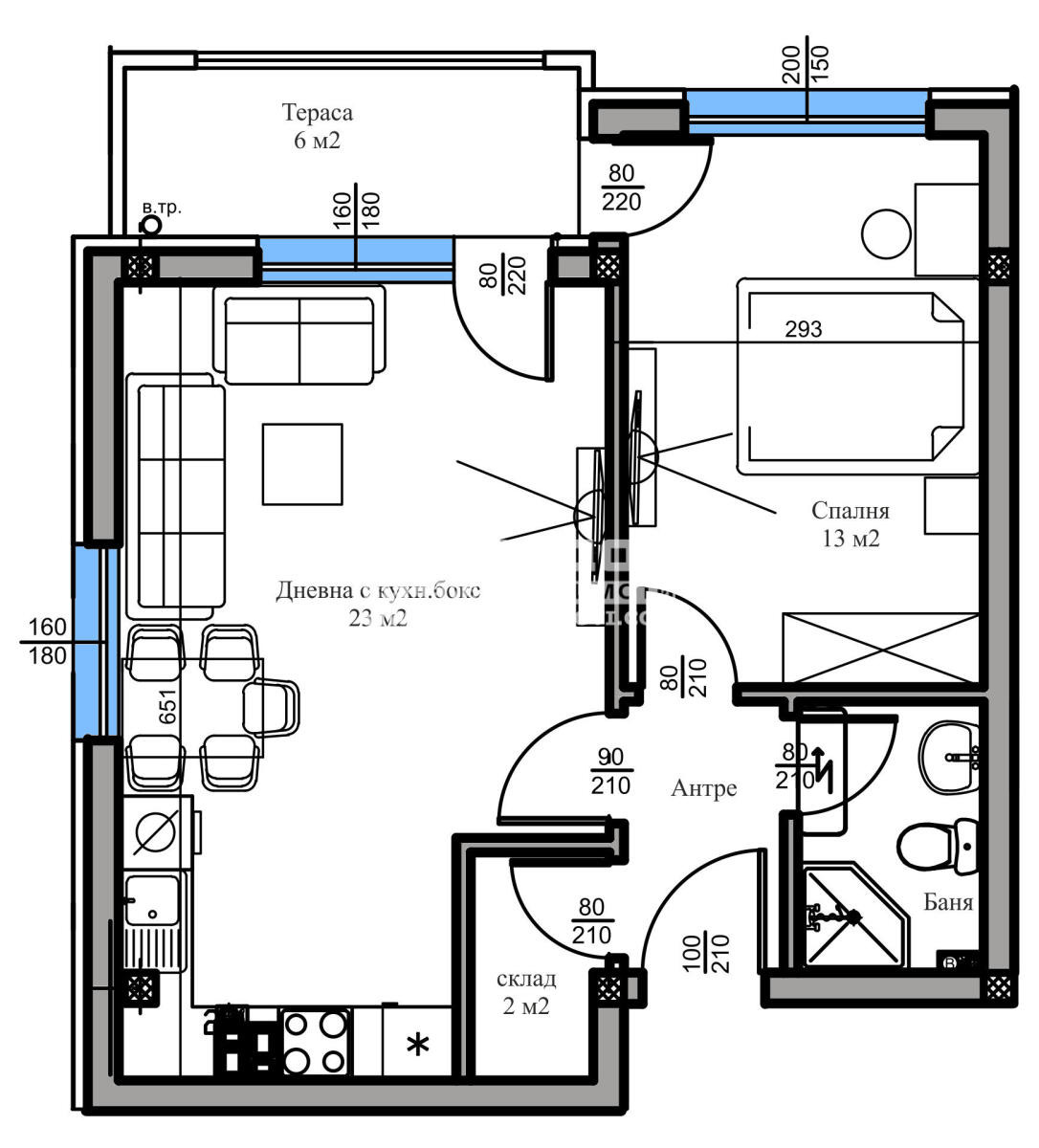 Продава 2-СТАЕН, гр. Пловдив, Беломорски, снимка 4 - Апартаменти - 53885037