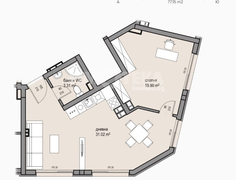 Продава 2-СТАЕН, гр. София, Малинова долина, снимка 4 - Апартаменти - 53122568