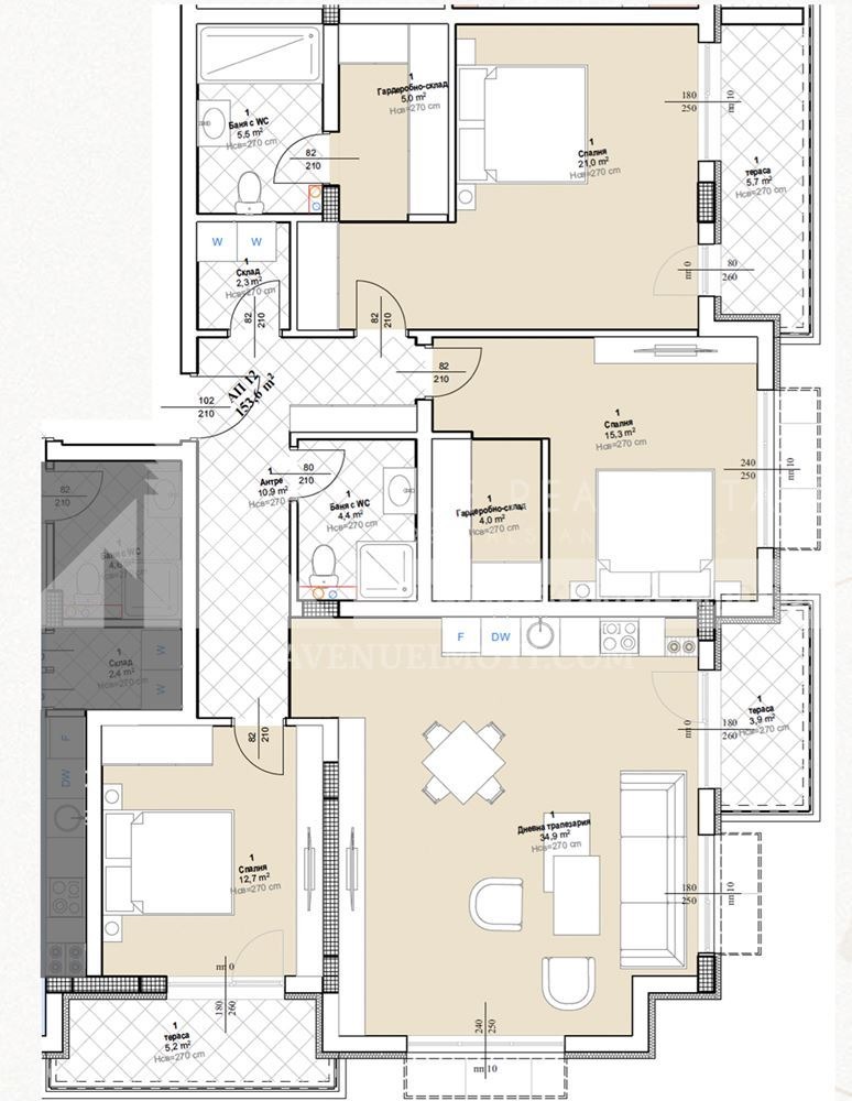 Satılık  3 yatak odası Plovdiv , Ostromila , 175 metrekare | 83573126 - görüntü [2]