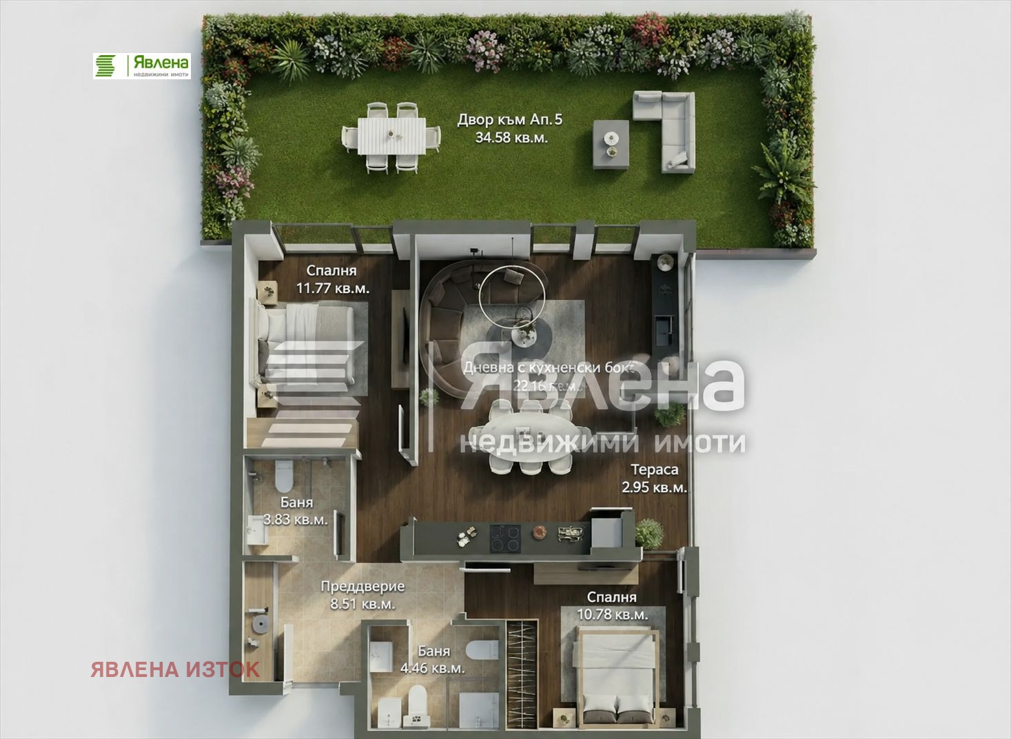 Продава 3-СТАЕН, гр. София, Малинова долина, снимка 5 - Апартаменти - 56254875