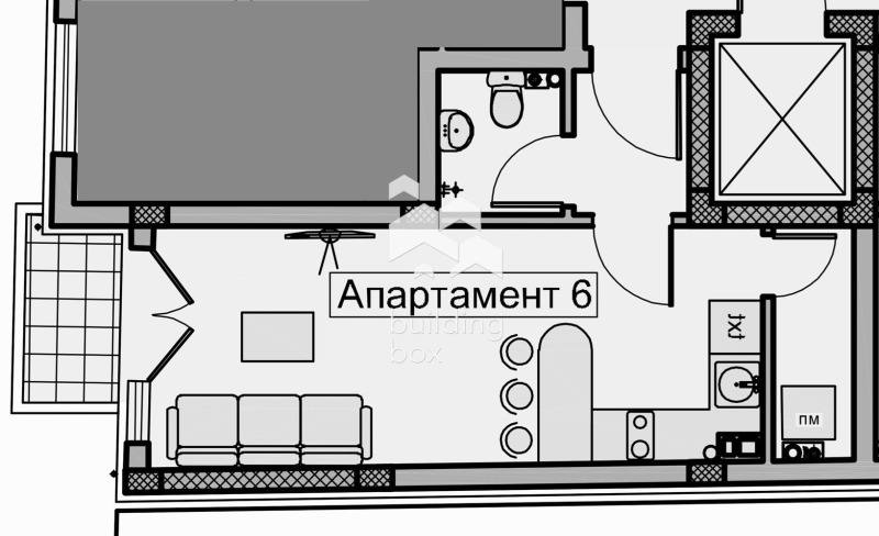 Te koop  Studio Plovdiv , Christo Smirnenski , 42 m² | 31421530 - afbeelding [2]