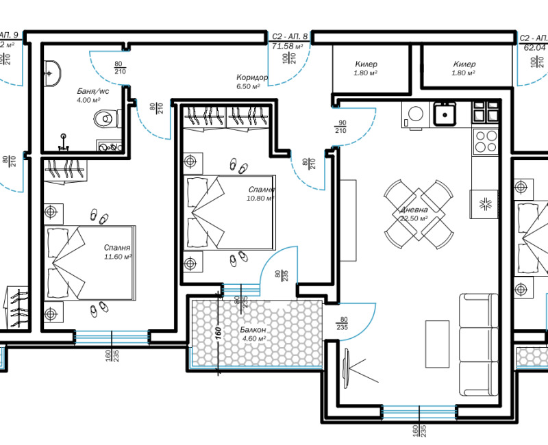 De vânzare  2 dormitoare Varna , m-t Alen mac , 78 mp | 50162574 - imagine [5]