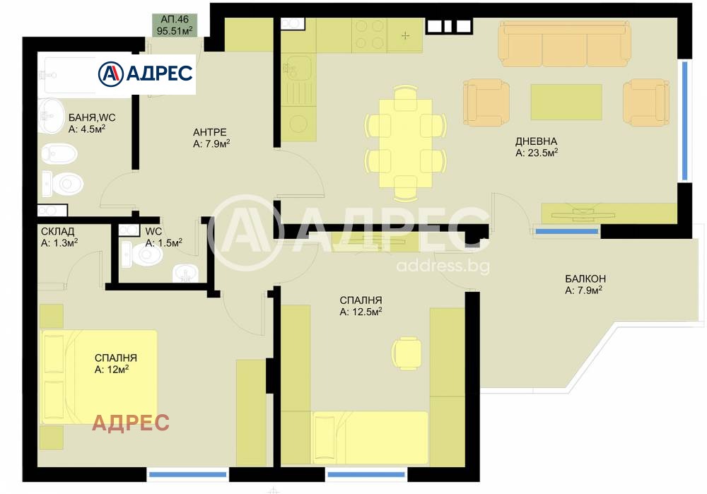 Продава 3-СТАЕН, гр. Варна, Гранд Мол, снимка 3 - Апартаменти - 53897142