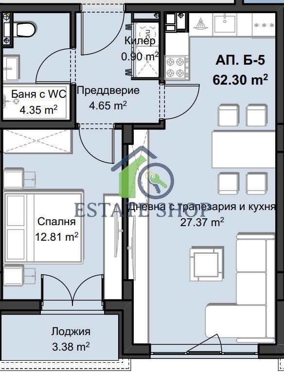 Продава 2-СТАЕН, гр. Пловдив, Христо Смирненски, снимка 3 - Aпартаменти - 47257036