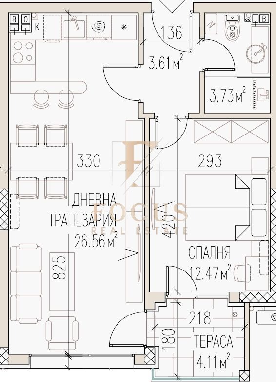 Продаја  1 спаваћа соба Пловдив , Остромила , 67 м2 | 21521983 - слика [4]