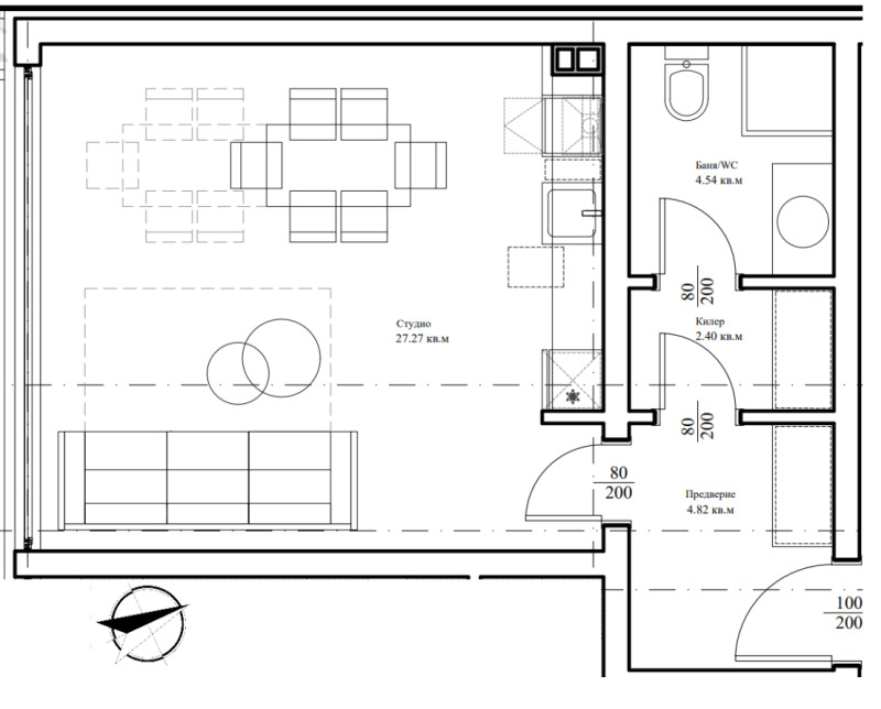 Продава  1-стаен град Варна , Възраждане 3 , 56 кв.м | 66171335 - изображение [2]