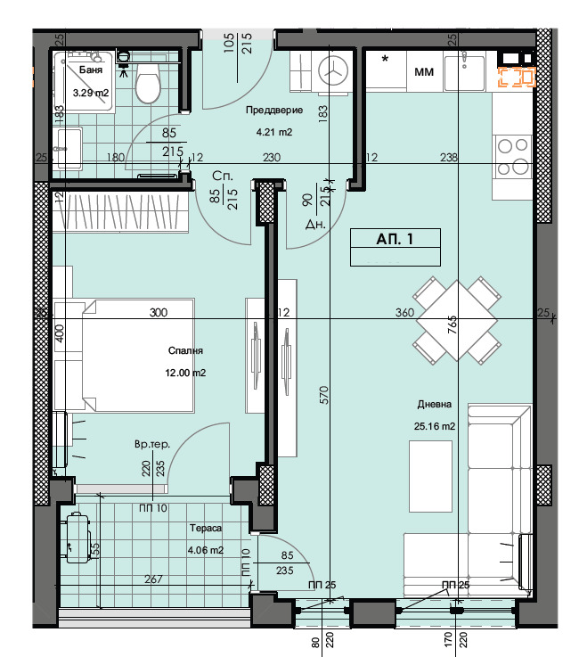 Продава 2-СТАЕН, гр. Пловдив, Гагарин, снимка 2 - Aпартаменти - 49220448