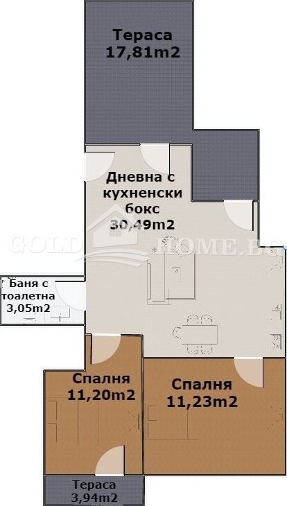 Продава 3-СТАЕН, гр. Пловдив, Кючук Париж, снимка 2 - Aпартаменти - 48691405