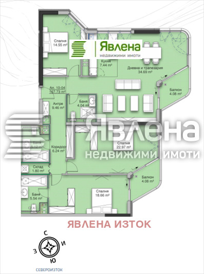 Продава 4-СТАЕН, гр. София, Кръстова вада, снимка 2 - Апартаменти - 54569081