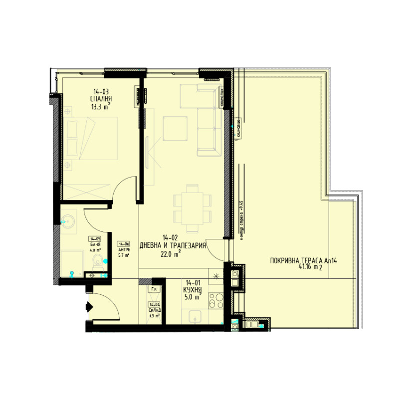 Na sprzedaż  1 sypialnia Sofia , Malinowa dolina , 117 mkw | 79049101 - obraz [2]