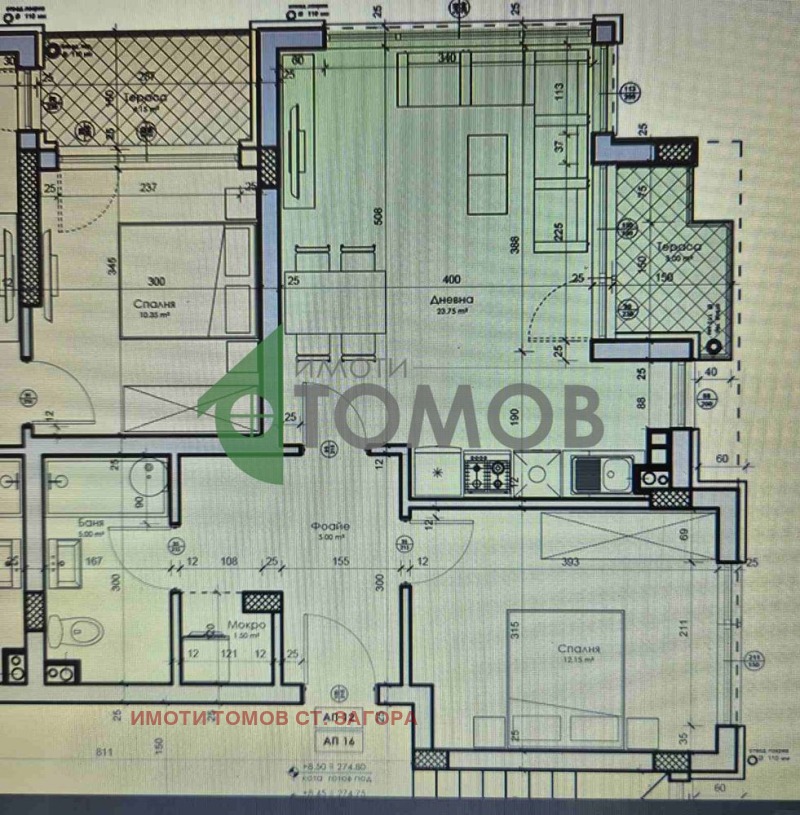 Te koop  1 slaapkamer Stara Zagora , Zjeleznik - tsentar , 80 m² | 27458966 - afbeelding [15]