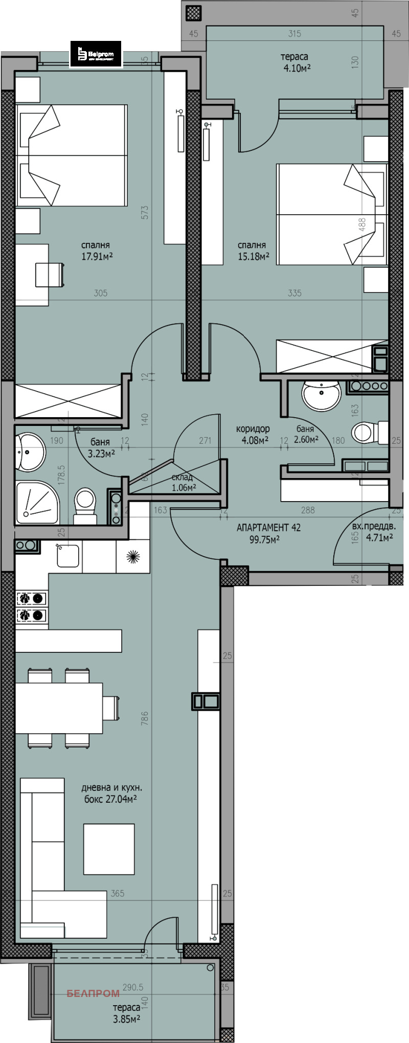 Продава 3-СТАЕН, гр. София, Студентски град, снимка 2 - Апартаменти - 53236452