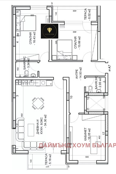 De vânzare  3 dormitoare Plovdiv , Mladejci Hâlm , 150 mp | 67283615 - imagine [2]