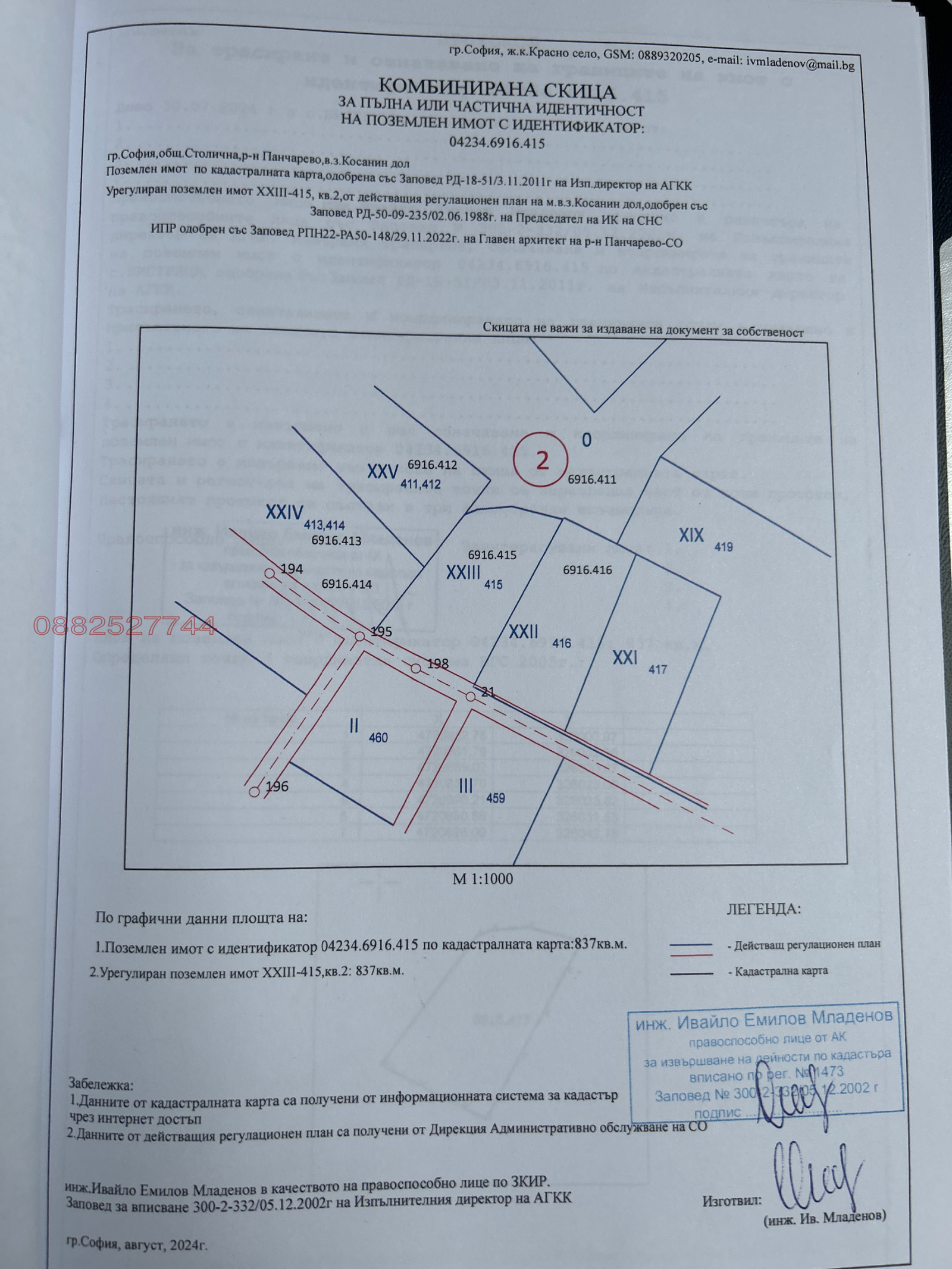 Продава ПАРЦЕЛ, гр. София, с. Бистрица, снимка 2 - Парцели - 53690270