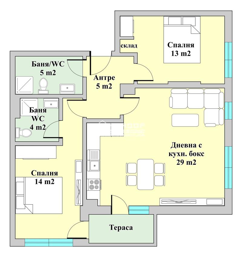 Na prodej  2 ložnice Plovdiv , Christo Smirnenski , 100 m2 | 52962484 - obraz [2]