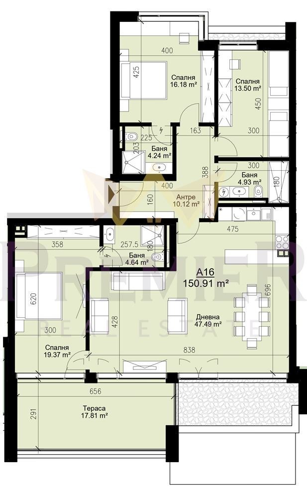 Продава 4-СТАЕН, гр. Варна, Бриз, снимка 3 - Апартаменти - 55796568