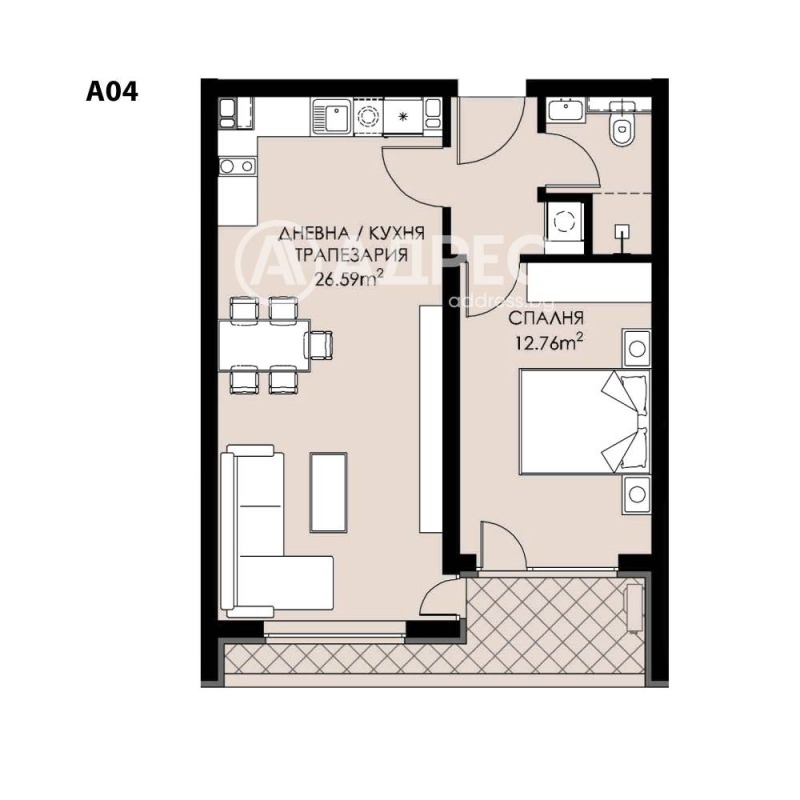 À venda  1 quarto Sofia , Liulin 9 , 70 m² | 48746070 - imagem [3]