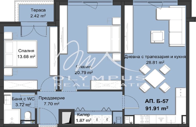 Продава 3-СТАЕН, гр. Пловдив, Отдих и култура, снимка 2 - Aпартаменти - 49579450