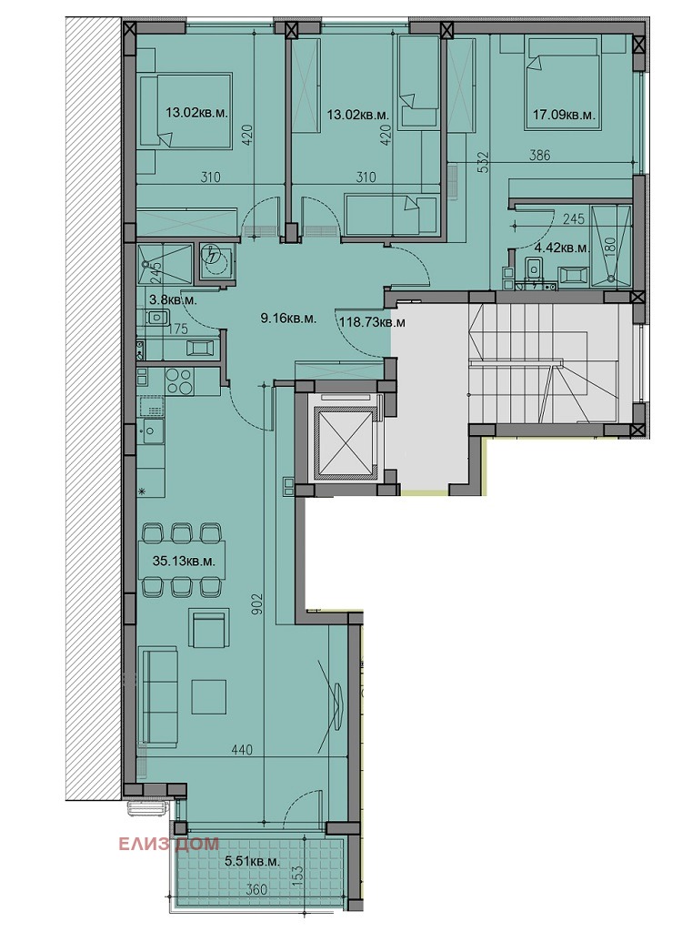 Продава 4-СТАЕН, гр. Варна, Бриз, снимка 4 - Апартаменти - 55463206