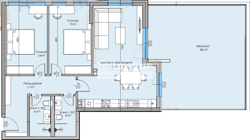 Na sprzedaż  2 sypialnie Plowdiw , Karszijaka , 167 mkw | 29447343 - obraz [2]