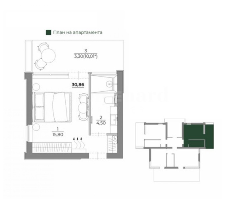 Продава 1-СТАЕН, гр. Варна, м-т Ален мак, снимка 5 - Апартаменти - 53119938
