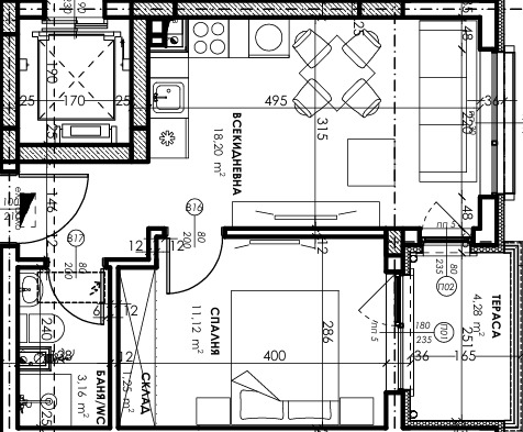 Продава 2-СТАЕН, гр. Пловдив, Остромила, снимка 3 - Aпартаменти - 47859653